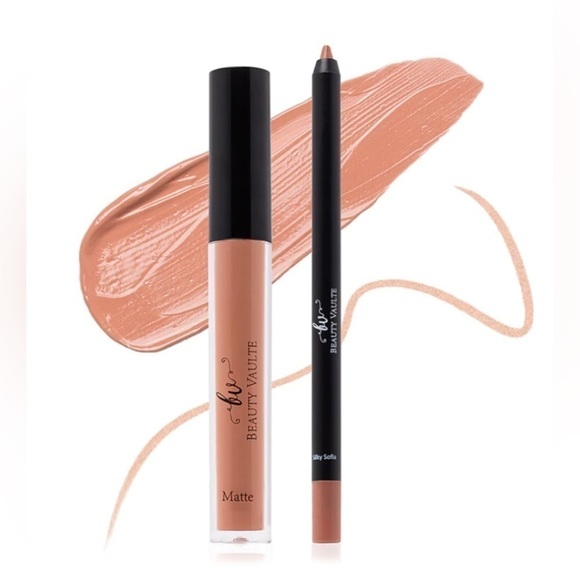 BEAUTY Vault ‘Silky Sofia’ Liquid Matte Lipstick and Lip Liner | Lip Set - Picture 1 of 8
